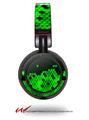 Decal style Skin Wrap for Sony MDR ZX100 Headphones HEX Green (HEADPHONES  NOT INCLUDED)