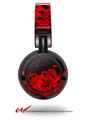 Decal style Skin Wrap for Sony MDR ZX100 Headphones HEX Red (HEADPHONES  NOT INCLUDED)