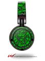 Decal style Skin Wrap for Sony MDR ZX100 Headphones Scattered Skulls Green (HEADPHONES  NOT INCLUDED)