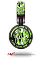 Decal style Skin Wrap for Sony MDR ZX100 Headphones WraptorCamo Digital Camo Neon Green (HEADPHONES  NOT INCLUDED)