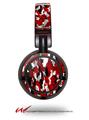 Decal style Skin Wrap for Sony MDR ZX100 Headphones WraptorCamo Digital Camo Red (HEADPHONES  NOT INCLUDED)