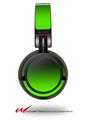 Decal style Skin Wrap for Sony MDR ZX100 Headphones Smooth Fades Green Black (HEADPHONES  NOT INCLUDED)