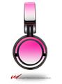Decal style Skin Wrap for Sony MDR ZX100 Headphones Smooth Fades White Hot Pink (HEADPHONES  NOT INCLUDED)