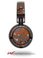 Decal style Skin Wrap for Sony MDR ZX100 Headphones WraptorCamo Old School Camouflage Camo Orange Burnt (HEADPHONES  NOT INCLUDED)