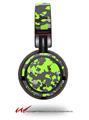 Decal style Skin Wrap for Sony MDR ZX100 Headphones WraptorCamo Old School Camouflage Camo Lime Green (HEADPHONES  NOT INCLUDED)