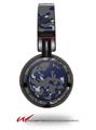 Decal style Skin Wrap for Sony MDR ZX100 Headphones WraptorCamo Old School Camouflage Camo Blue Navy (HEADPHONES  NOT INCLUDED)