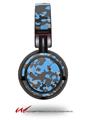 Decal style Skin Wrap for Sony MDR ZX100 Headphones WraptorCamo Old School Camouflage Camo Blue Medium (HEADPHONES  NOT INCLUDED)