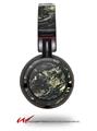 Decal style Skin Wrap for Sony MDR ZX100 Headphones Marble Granite 03 Black (HEADPHONES  NOT INCLUDED)