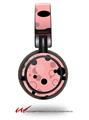 Decal style Skin Wrap for Sony MDR ZX100 Headphones Lots of Dots Pink on Pink (HEADPHONES  NOT INCLUDED)