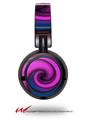 Decal style Skin Wrap for Sony MDR ZX100 Headphones Alecias Swirl 01 Purple (HEADPHONES  NOT INCLUDED)