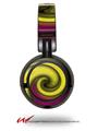 Decal style Skin Wrap for Sony MDR ZX100 Headphones Alecias Swirl 01 Yellow (HEADPHONES  NOT INCLUDED)