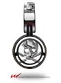 Decal style Skin Wrap for Sony MDR ZX100 Headphones Chrome Skull on White (HEADPHONES  NOT INCLUDED)