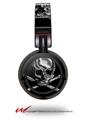 Decal style Skin Wrap for Sony MDR ZX100 Headphones Chrome Skull on Black (HEADPHONES  NOT INCLUDED)