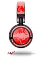 Decal style Skin Wrap for Sony MDR ZX100 Headphones Big Kiss Lips Red on Pink (HEADPHONES  NOT INCLUDED)