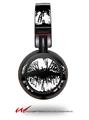 Decal style Skin Wrap for Sony MDR ZX100 Headphones Big Kiss Lips White on Black (HEADPHONES  NOT INCLUDED)