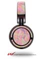 Decal style Skin Wrap for Sony MDR ZX100 Headphones Neon Swoosh on Pink (HEADPHONES  NOT INCLUDED)