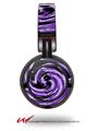 Decal style Skin Wrap for Sony MDR ZX100 Headphones Alecias Swirl 02 Purple (HEADPHONES  NOT INCLUDED)