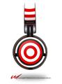 Decal style Skin Wrap for Sony MDR ZX100 Headphones Bullseye Red and White (HEADPHONES  NOT INCLUDED)