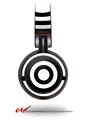 Decal style Skin Wrap for Sony MDR ZX100 Headphones Bullseye Black and White (HEADPHONES  NOT INCLUDED)