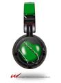 Decal style Skin Wrap for Sony MDR ZX100 Headphones Barbwire Heart Green (HEADPHONES  NOT INCLUDED)