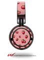Decal style Skin Wrap for Sony MDR ZX100 Headphones Strawberries on Pink (HEADPHONES  NOT INCLUDED)