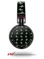 Decal style Skin Wrap for Sony MDR ZX100 Headphones Pastel Butterflies Green on Black (HEADPHONES  NOT INCLUDED)