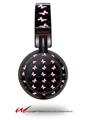 Decal style Skin Wrap for Sony MDR ZX100 Headphones Pastel Butterflies Pink on Black (HEADPHONES  NOT INCLUDED)