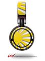 Decal style Skin Wrap for Sony MDR ZX100 Headphones Rising Sun Japanese Flag Yellow (HEADPHONES  NOT INCLUDED)