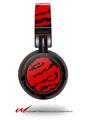 Decal style Skin Wrap for Sony MDR ZX100 Headphones Oriental Dragon Red on Black (HEADPHONES  NOT INCLUDED)