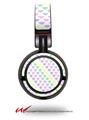 Decal style Skin Wrap for Sony MDR ZX100 Headphones Pastel Hearts on White (HEADPHONES  NOT INCLUDED)