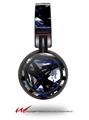 Decal style Skin Wrap for Sony MDR ZX100 Headphones Abstract 02 Blue (HEADPHONES  NOT INCLUDED)