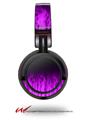 Decal style Skin Wrap for Sony MDR ZX100 Headphones Fire Purple (HEADPHONES  NOT INCLUDED)