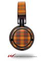 Decal style Skin Wrap for Sony MDR ZX100 Headphones Plaid Pumpkin Orange (HEADPHONES  NOT INCLUDED)