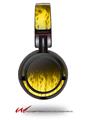 Decal style Skin Wrap for Sony MDR ZX100 Headphones Fire Yellow (HEADPHONES  NOT INCLUDED)