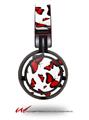 Decal style Skin Wrap for Sony MDR ZX100 Headphones Butterflies Red (HEADPHONES  NOT INCLUDED)
