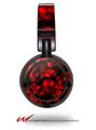 Decal style Skin Wrap for Sony MDR ZX100 Headphones Skulls Confetti Red (HEADPHONES  NOT INCLUDED)