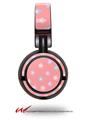 Decal style Skin Wrap for Sony MDR ZX100 Headphones Pastel Flowers on Pink (HEADPHONES  NOT INCLUDED)