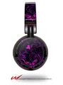 Decal style Skin Wrap for Sony MDR ZX100 Headphones Twisted Garden Purple and Hot Pink (HEADPHONES  NOT INCLUDED)