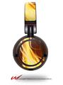 Decal style Skin Wrap for Sony MDR ZX100 Headphones Mystic Vortex Yellow (HEADPHONES  NOT INCLUDED)