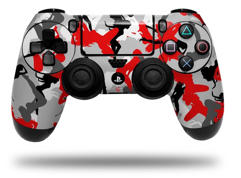 Sony PS4 Controller Silhouette Camo Red | WraptorSkinz