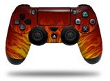 WraptorSkinz Skin compatible with Sony PS4 Dualshock Controller PlayStation 4 Original Slim and Pro Fire on Black (CONTROLLER NOT INCLUDED)
