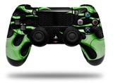 WraptorSkinz Skin compatible with Sony PS4 Dualshock Controller PlayStation 4 Original Slim and Pro Metal Flames Green (CONTROLLER NOT INCLUDED)
