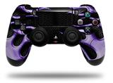 WraptorSkinz Skin compatible with Sony PS4 Dualshock Controller PlayStation 4 Original Slim and Pro Metal Flames Purple (CONTROLLER NOT INCLUDED)