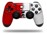WraptorSkinz Skin compatible with Sony PS4 Dualshock Controller PlayStation 4 Original Slim and Pro Ripped Colors Red White (CONTROLLER NOT INCLUDED)