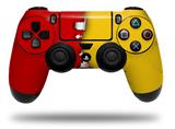 WraptorSkinz Skin compatible with Sony PS4 Dualshock Controller PlayStation 4 Original Slim and Pro Ripped Colors Red Yellow (CONTROLLER NOT INCLUDED)