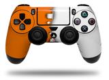 WraptorSkinz Skin compatible with Sony PS4 Dualshock Controller PlayStation 4 Original Slim and Pro Ripped Colors Orange White (CONTROLLER NOT INCLUDED)