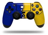 WraptorSkinz Skin compatible with Sony PS4 Dualshock Controller PlayStation 4 Original Slim and Pro Ripped Colors Blue Yellow (CONTROLLER NOT INCLUDED)
