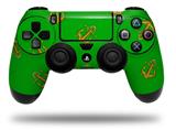 WraptorSkinz Skin compatible with Sony PS4 Dualshock Controller PlayStation 4 Original Slim and Pro Anchors Away Green (CONTROLLER NOT INCLUDED)
