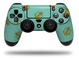 WraptorSkinz Skin compatible with Sony PS4 Dualshock Controller PlayStation 4 Original Slim and Pro Anchors Away Seafoam Green (CONTROLLER NOT INCLUDED)
