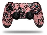 WraptorSkinz Skin compatible with Sony PS4 Dualshock Controller PlayStation 4 Original Slim and Pro Scattered Skulls Pink (CONTROLLER NOT INCLUDED)